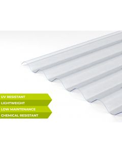 Clear 3" Palruf™ PVC Corrugated Sheets